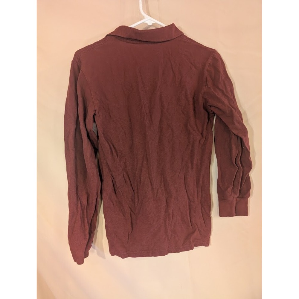 GAP Kids Rugby Shirt Maroon Long Sleeve Polo XXL Boys Pre-Owned - Picture 3 of 3